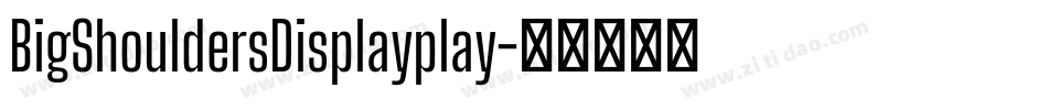 BigShouldersDisplayplay字体转换