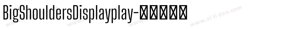 BigShouldersDisplayplay字体转换