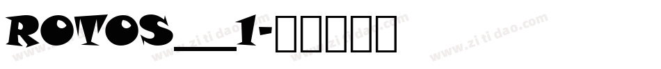ROTOS___1字体转换