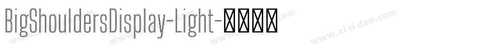 BigShouldersDisplay-Light字体转换