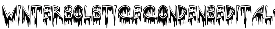 WinterSolsticeCondensedItal-vwg7字体转换 WinterSolsticeCondensedItal-vwg7字体转换