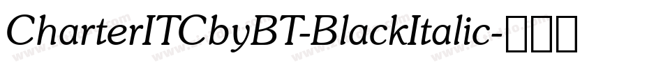 CharterITCbyBT-BlackItalic字体转换