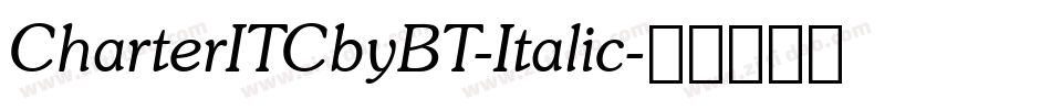 CharterITCbyBT-Italic字体转换