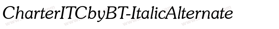 CharterITCbyBT-ItalicAlternate字体转换