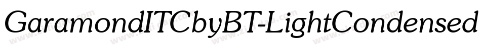 GaramondITCbyBT-LightCondensed字体转换