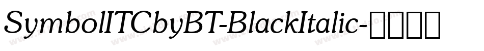 SymbolITCbyBT-BlackItalic字体转换