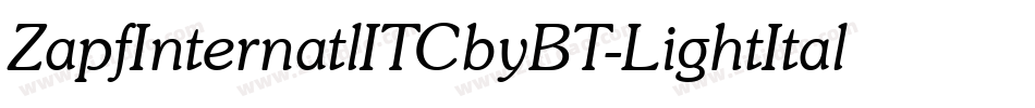 ZapfInternatlITCbyBT-LightItal字体转换