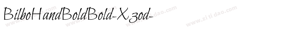 BilboHandBoldBold-X3od字体转换