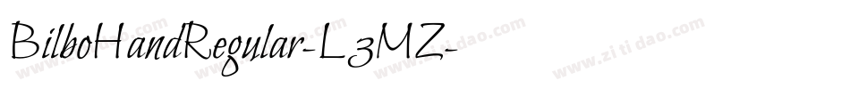 BilboHandRegular-L3MZ字体转换