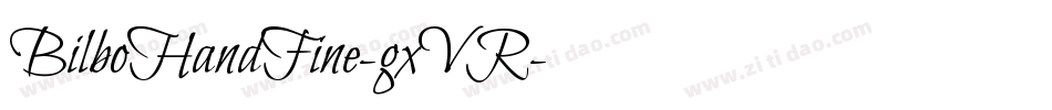 BilboHandFine-gxVR字体转换