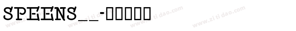 SPEENS__字体转换