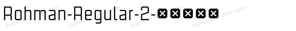 Rohman-Regular-2字体转换