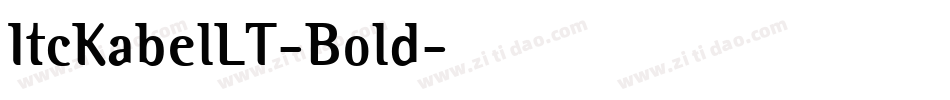 ItcKabelLT-Bold字体转换