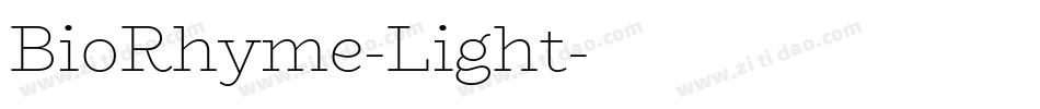 BioRhyme-Light字体转换