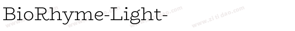 BioRhyme-Light字体转换