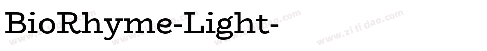 BioRhyme-Light字体转换