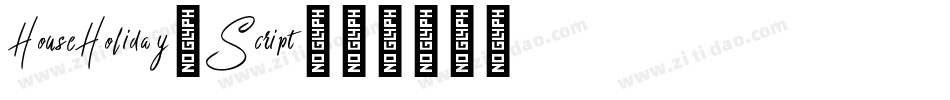 HouseHoliday-Script字体转换