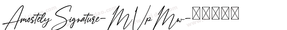 AmostelySignature-MVpMw字体转换