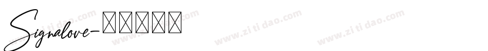 Signalove字体转换