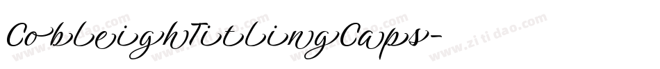 CobleighTitlingCaps字体转换
