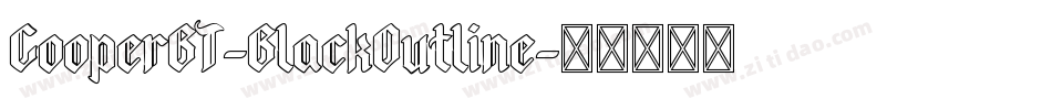 CooperBT-BlackOutline字体转换
