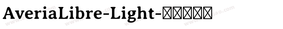 AveriaLibre-Light字体转换