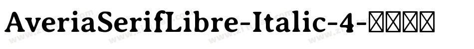 AveriaSerifLibre-Italic-4字体转换
