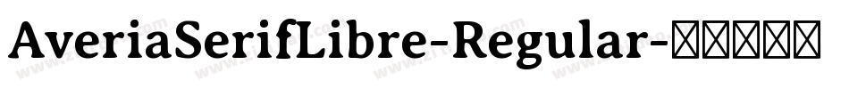 AveriaSerifLibre-Regular字体转换