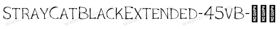 StrayCatBlackExtended-45vB字体转换