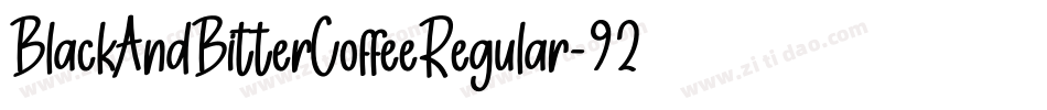 BlackAndBitterCoffeeRegular-92Kj字体转换 BlackAndBitterCoffeeRegular-92Kj字体转换