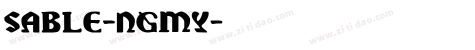 Sable-ngMY字体转换