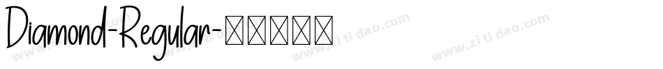 Diamond-Regular字体转换