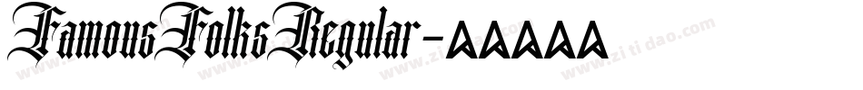 FamousFolksRegular字体转换