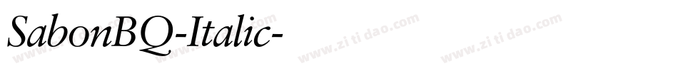 SabonBQ-Italic字体转换