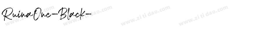 RuinaOne-Black字体转换
