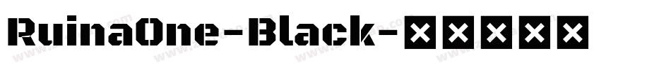 RuinaOne-Black字体转换