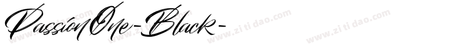 PassionOne-Black字体转换