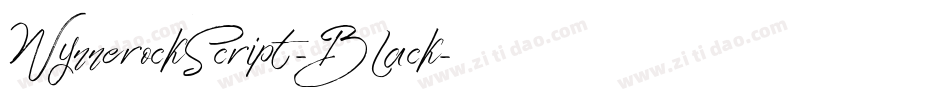 WynnerockScript-Black字体转换