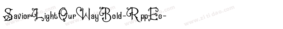 SaviorLightOurWayBold-RppEe字体转换