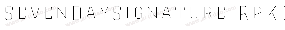 SevenDaySignature-RpKO3字体转换
