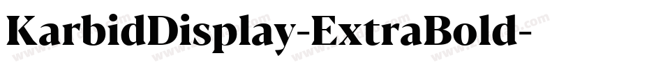 KarbidDisplay-ExtraBold字体转换