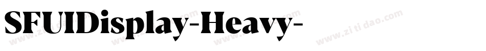 SFUIDisplay-Heavy字体转换