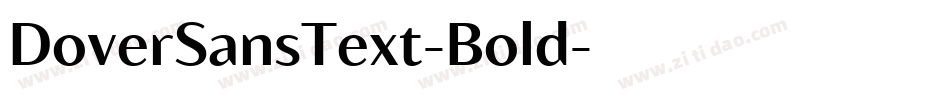 DoverSansText-Bold字体转换