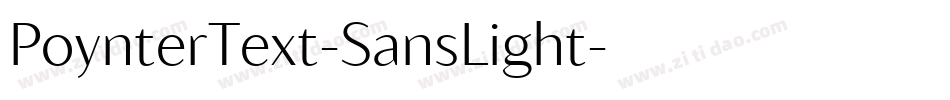 PoynterText-SansLight字体转换