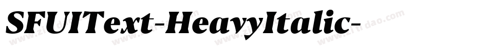 SFUIText-HeavyItalic字体转换