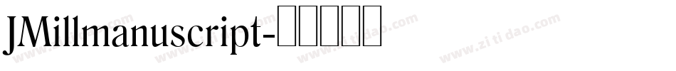 JMillmanuscript字体转换