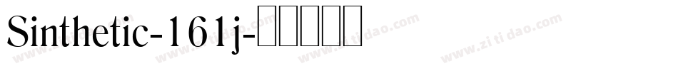 Sinthetic-161j字体转换