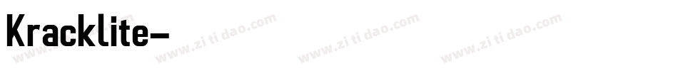 Kracklite字体转换