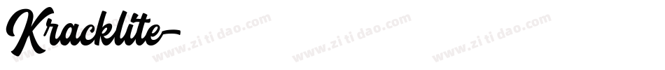 Kracklite字体转换