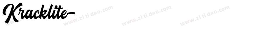 Kracklite字体转换